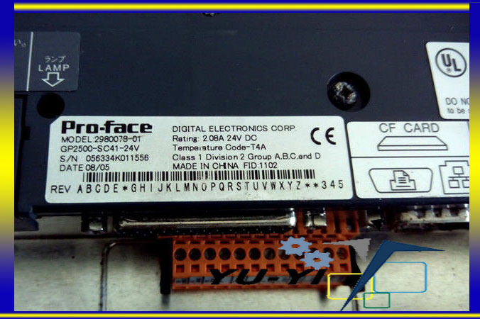 PRO-FACE PROFACE GP2500-SC41-24V TOUCH SCREEN HMI - PLC DCS PRO-FACE PROFACE GP2500-SC41-24V TOUCH SCREEN HMI - PLC DCS